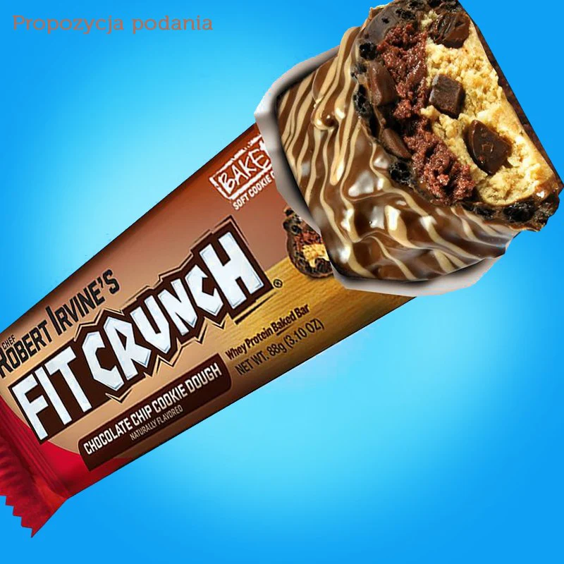 Fit Crunch Chocolate Chip Cookie Dough - baton XL 30g białka, Kruche Ciastka & Czekolada - Image 5