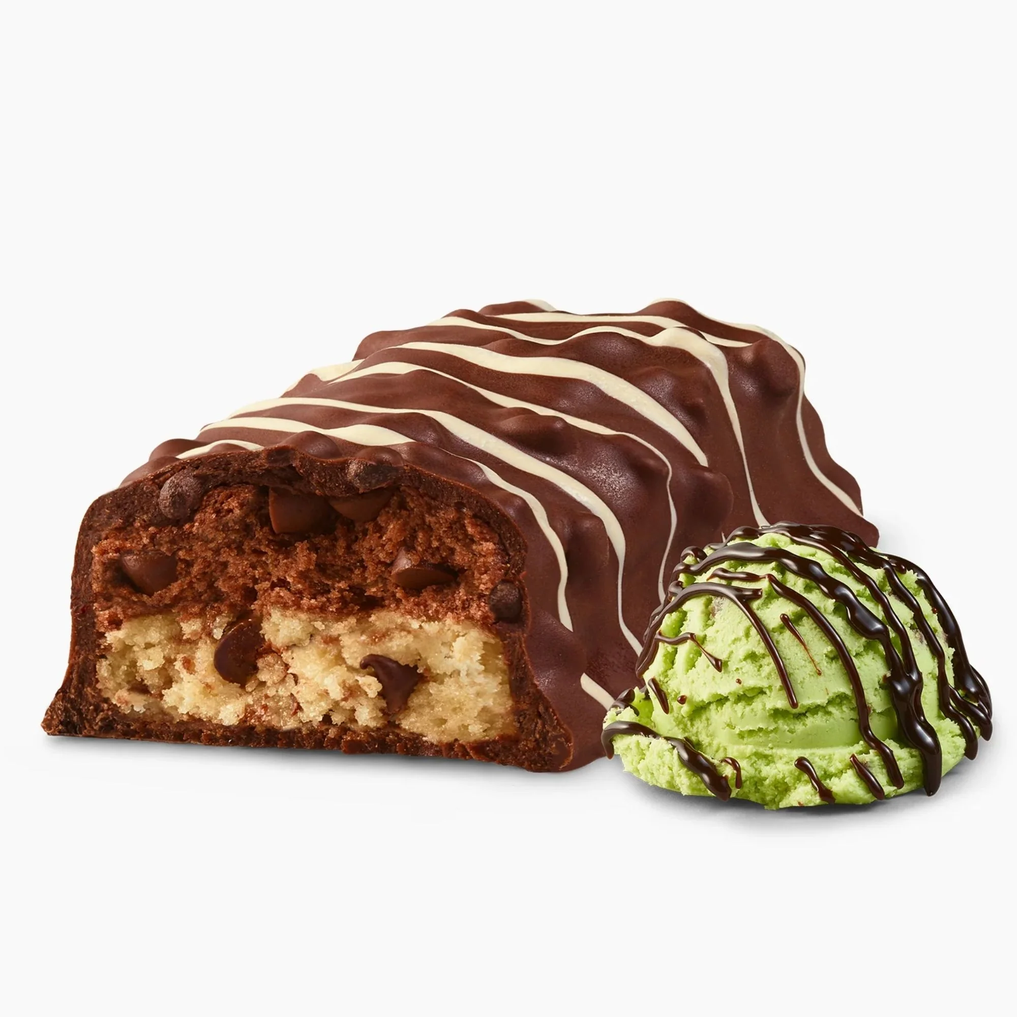Fit Crunch Mint Chocolate Chip XXL - wypiekany baton proteinowy z WPI, 6 warstw 30g białka - Image 4
