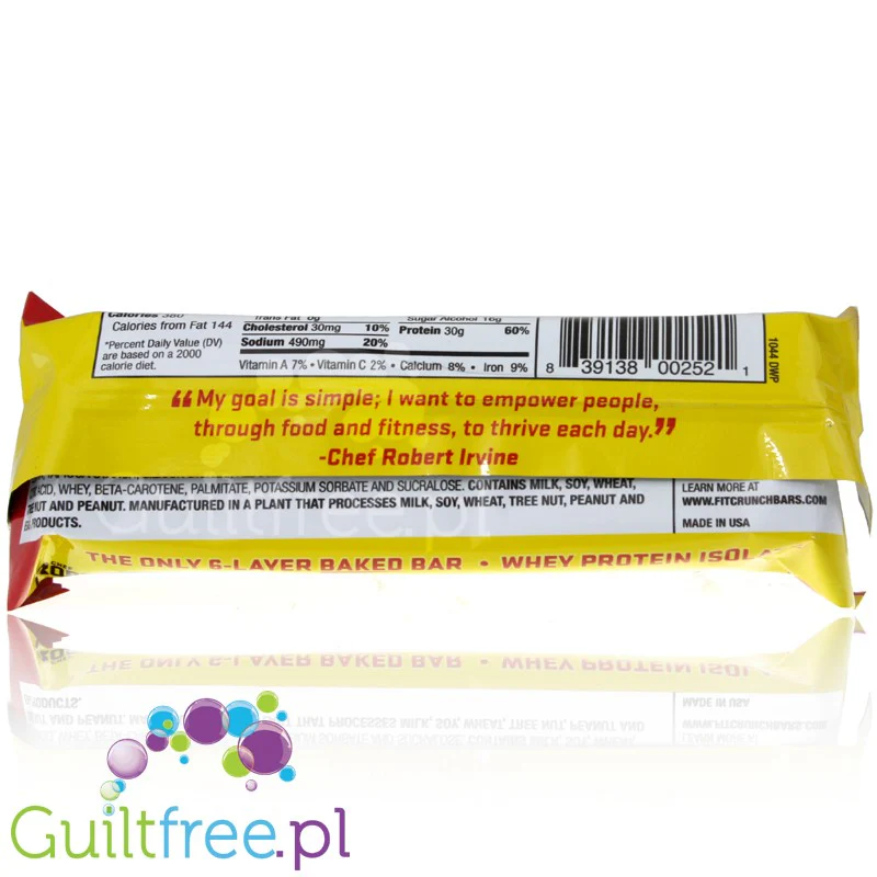 Fit Crunch Peanut Butter - baton XL 30g białka, Masło Orzechowe - Image 2