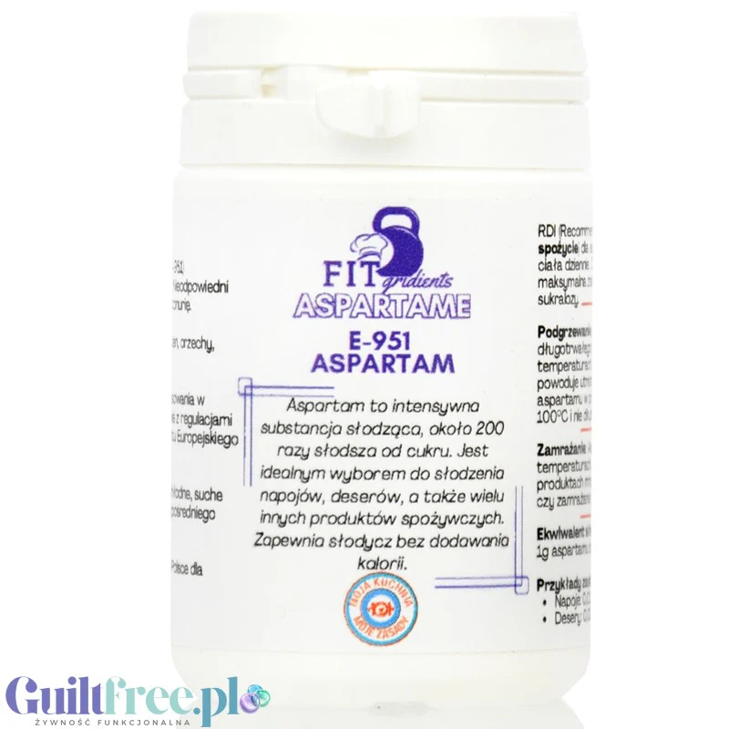 FITgridients Aspartame 25g - czysty aspartam bez wypełniaczy E-951