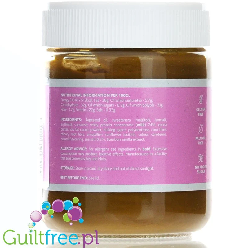 FitnFood Protein Spread Salted Caramel - krem proteinowy bez dodatku cukru o smaku solonego karmelu - Image 2