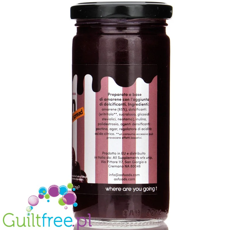 FitPrn Confettura Extra Zero Amarene 37kcal - wiśniowa konfitura bez cukru - Image 3