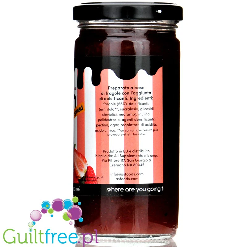 FitPrn Confettura Extra Zero Fragole 37kcal - truskawkowa konfitura bez cukru - Image 3
