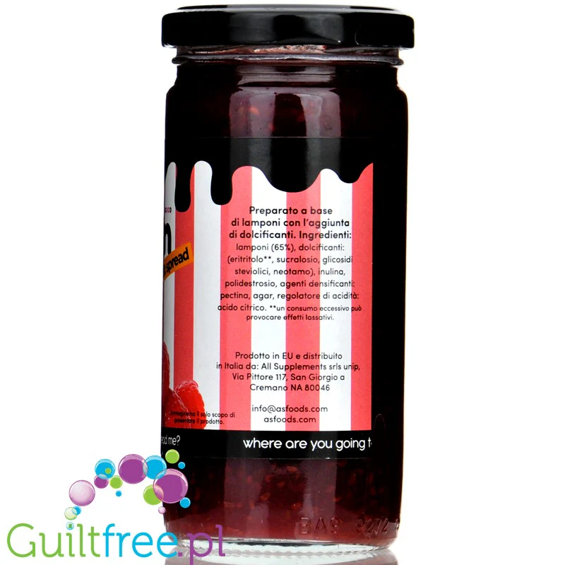 FitPrn Confettura Extra Zero Lamponi 37kcal - malinowa konfitura bez cukru - Image 2