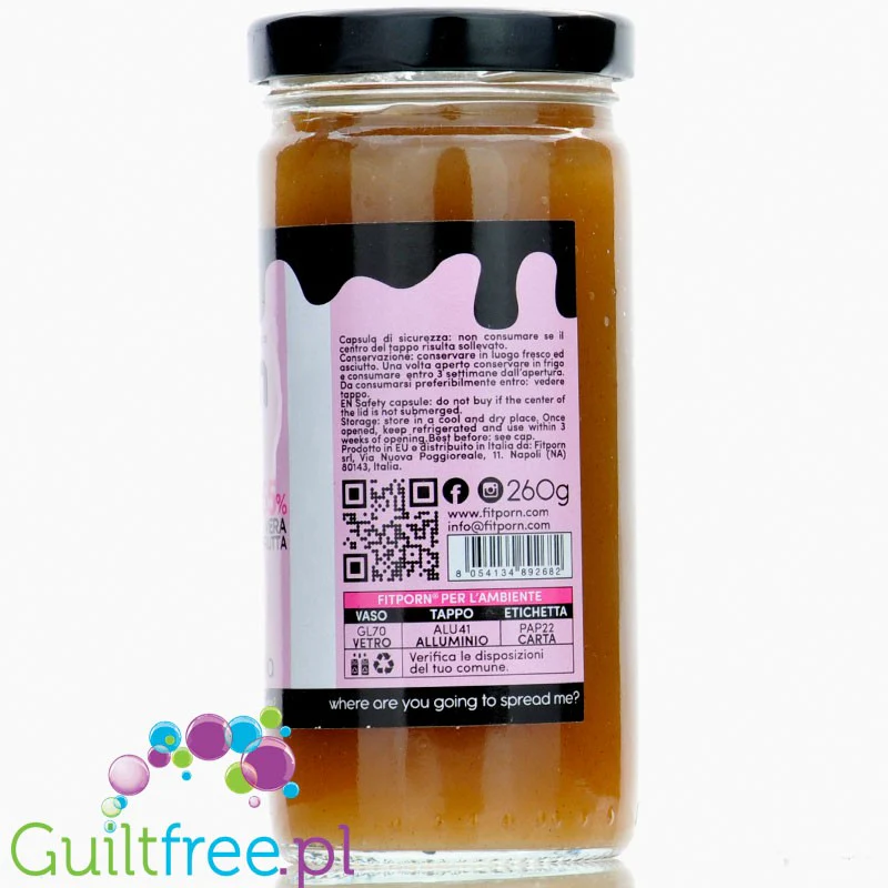 FitPrn Confettura Extra Zero Mela & Cannella 37kcal - jabłkowo-cynamonowa konfitura bez cukru - Image 3