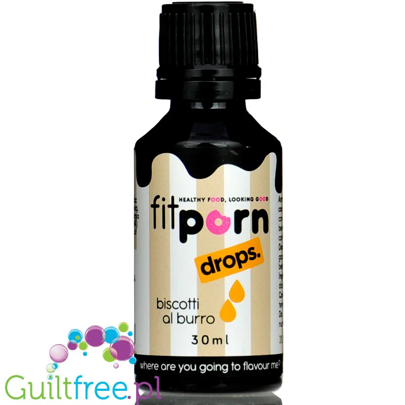 FitPrn Drip Zero Flavdrops Biscotti al Burro - słodzone krople smakowe, Maślany Herbatnik