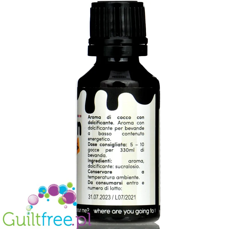 FitPrn Drip Zero Flavdrops Cocco - słodzone krople smakowe, Kokos - Image 3