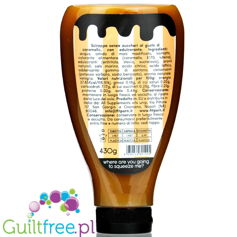 FitPrn Syrup Zero al Caramello - bardzo gęsty sos karmelowy bez cukru 28kcal - Image 2