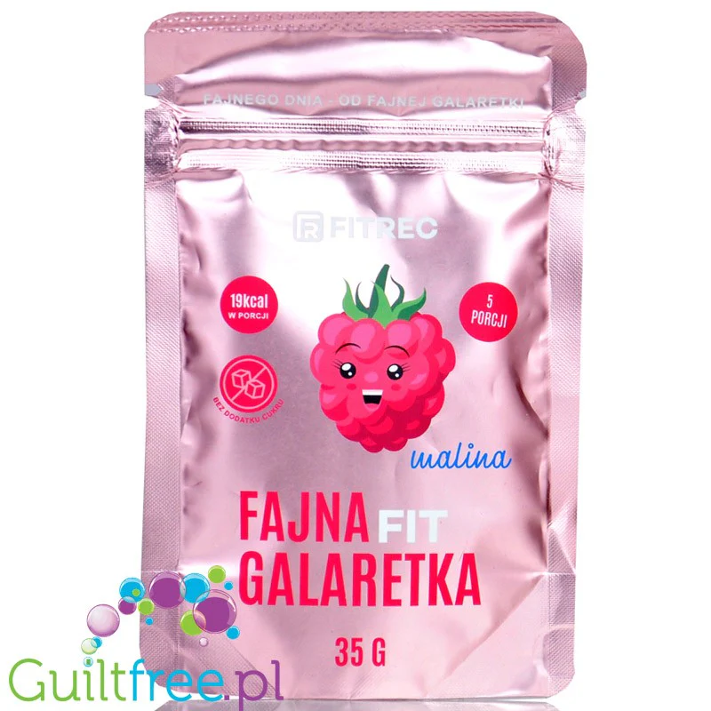 FitRec Fajna Galaretka Malina, galaretka bez cukru 19kcal w porcji