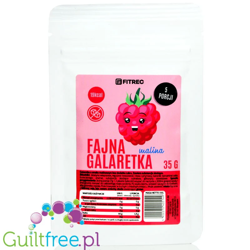 FitRec Fajna Galaretka Malina, galaretka bez cukru 19kcal w porcji - Image 3