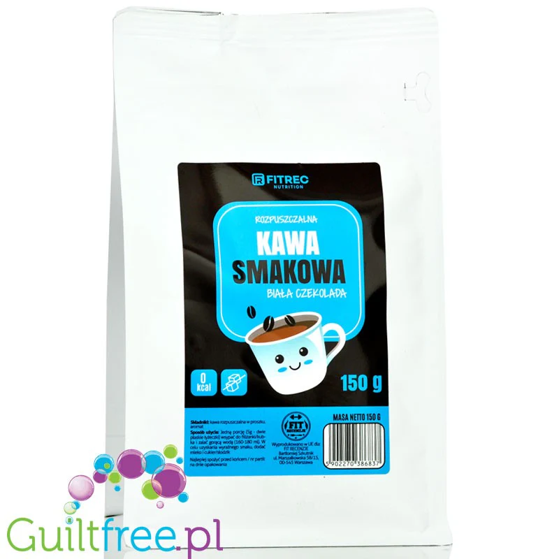 FITREC Kawa Smakowa Biała Czekolada - rozpuszczalna kawa aromatyzowana