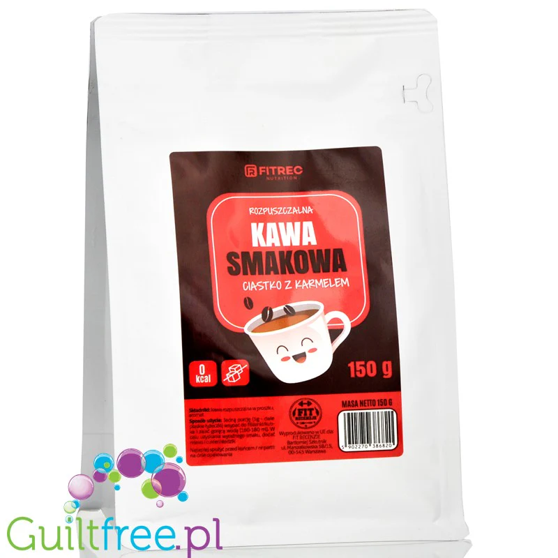 FITREC Kawa Smakowa Ciastko z Karmelem - rozpuszczalna kawa aromatyzowana