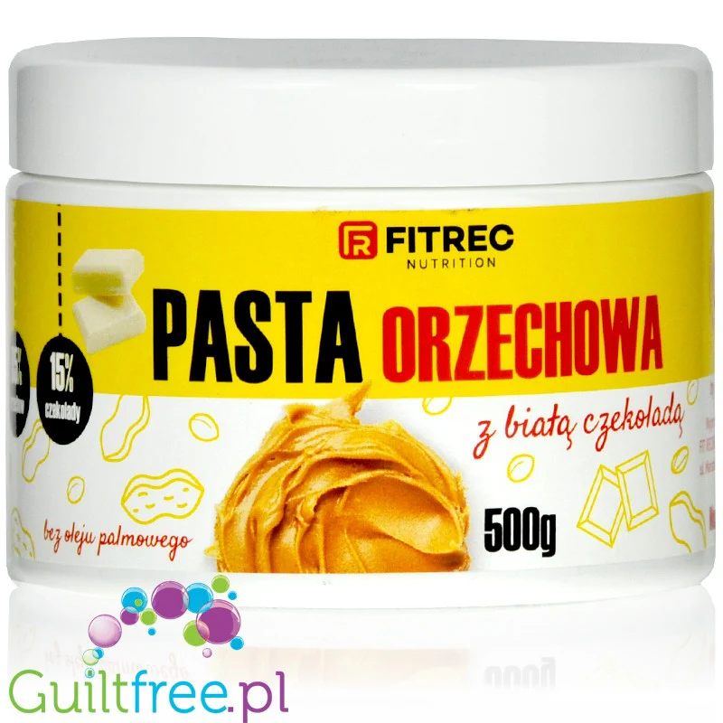 FITREC Pasta orzechowa z prawdziwą białą czekoladą