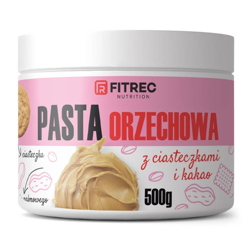 FITREC Pasta orzechowa ciasteczkowa z kawałkami herbatników, słodzona erytrolem - Image 2