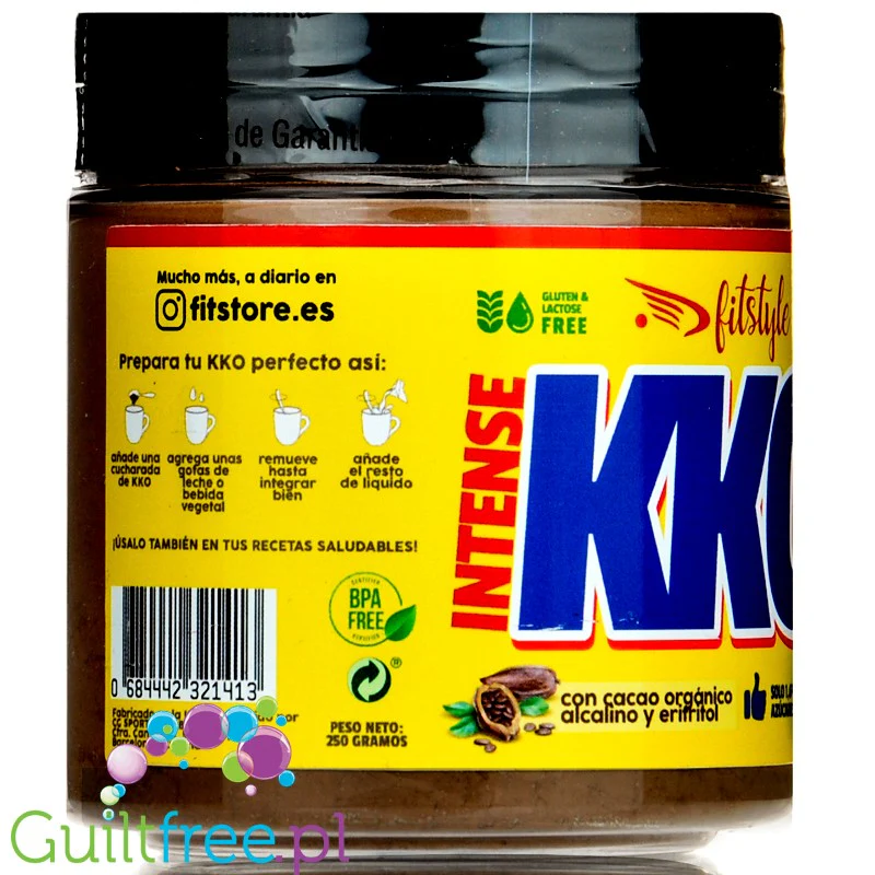 Fitstyle KKO Cocoa ECO Alkaline - słodkie kakao do picia bez cukru ze stewią i erytrolem - Image 2