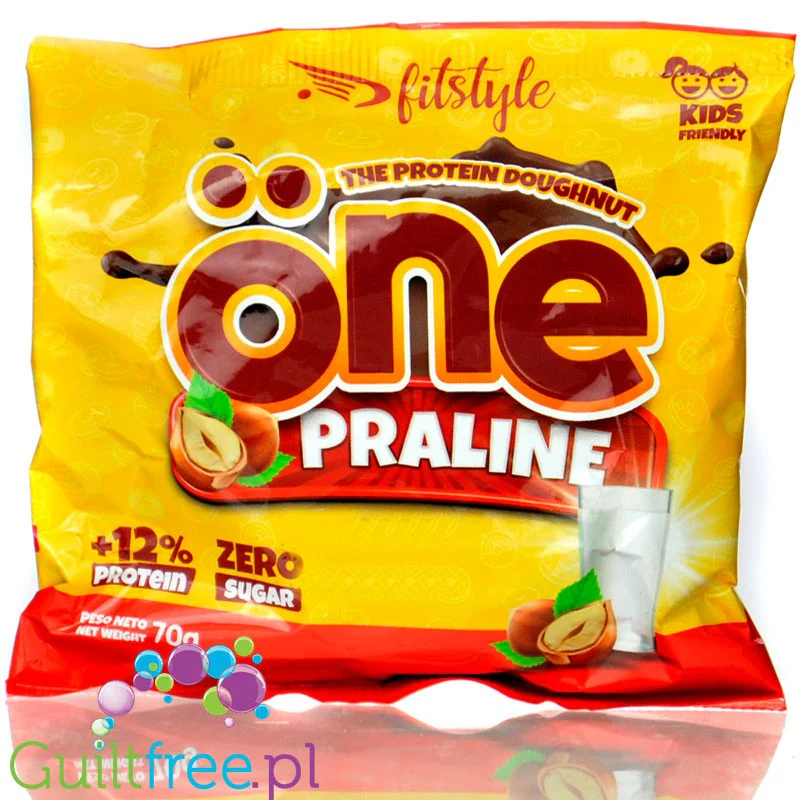 FitStyle Öne Dónut Proteico Praline - mięciutki donut proteinowy z nadzieniem pralinowym bez dodatku cukru