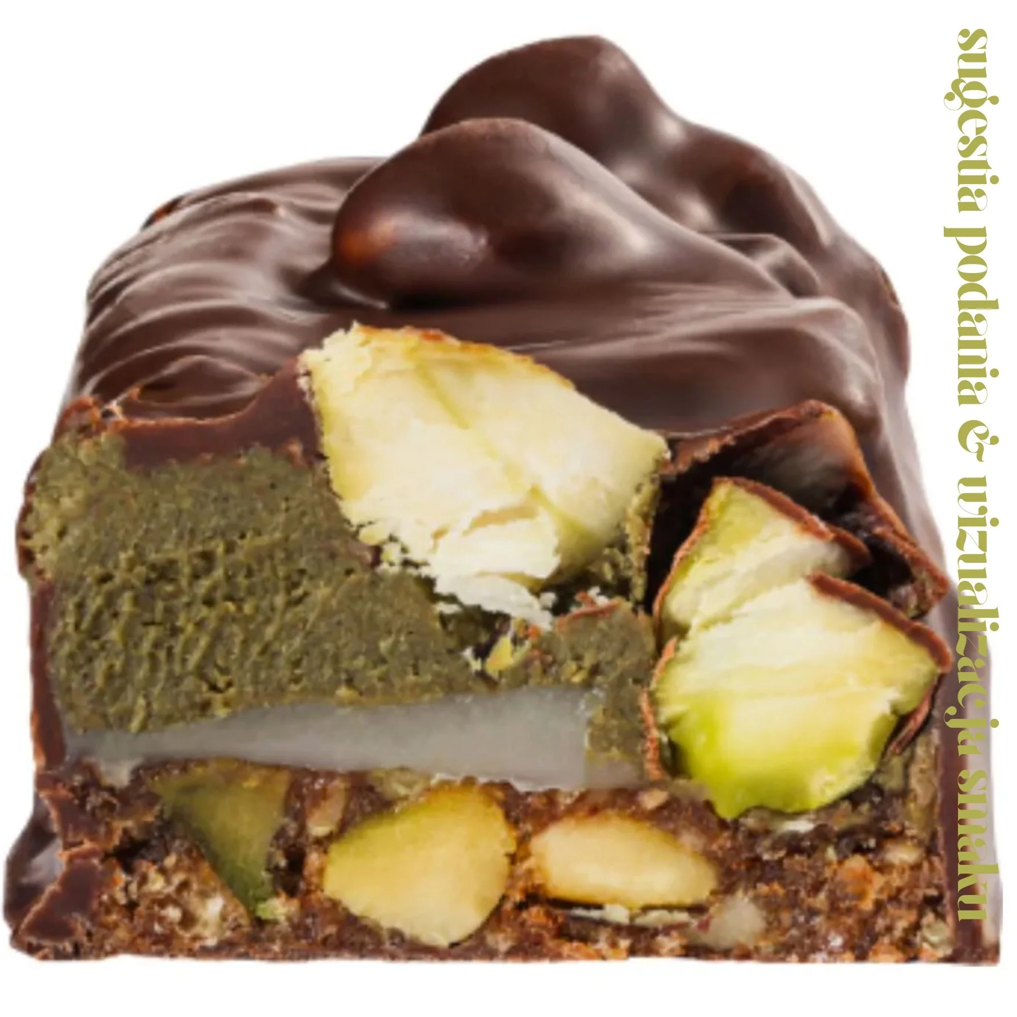FIZI Guilty Pleasure Queen Pistachio - wegański bezglutenowy baton z daktylami, pistacją i nadzieniem karmelowym - Image 2