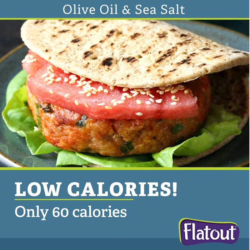 Flatout CarbDown Olive Oil & Sea Salt wrapsy 45kcal & 5g węglowodanów - Image 3