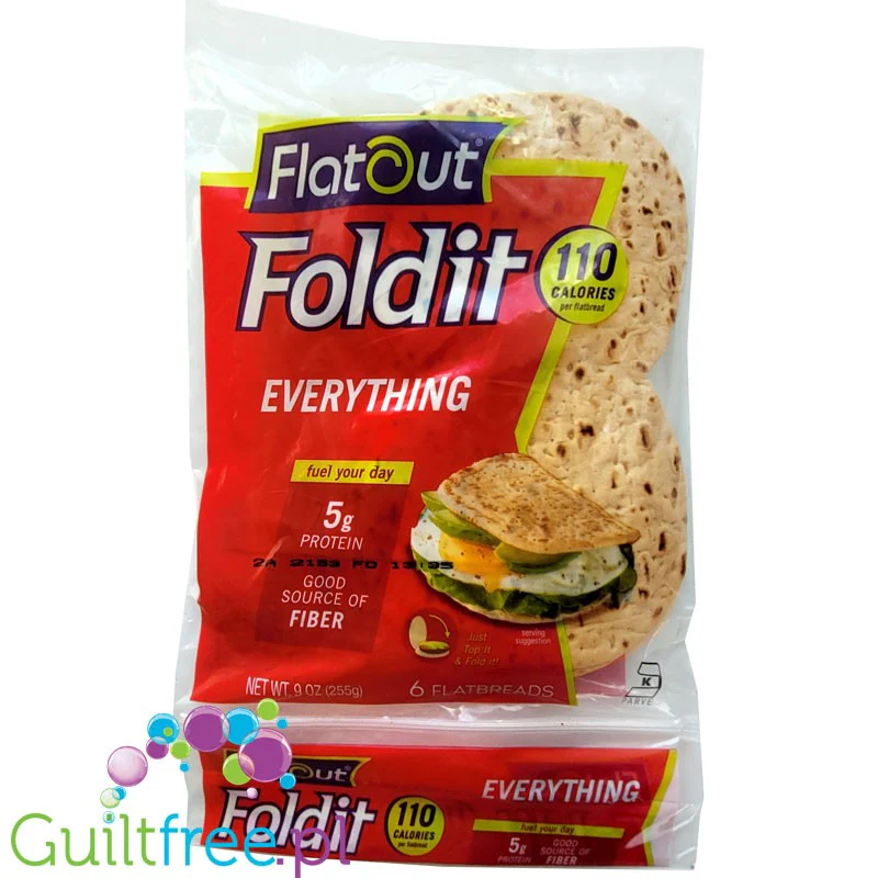 Flatout Fold-It Everything Spice - wieloziarniste wrapsy niskowęglowodanowe 110kcal