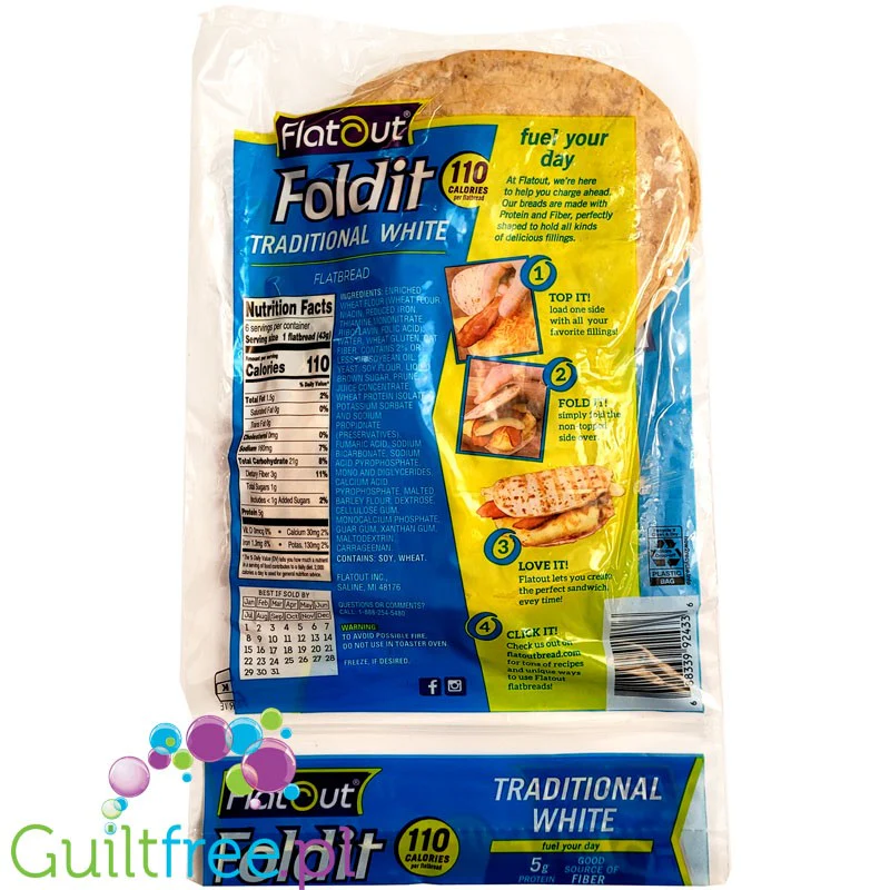 Flatout Fold-It Traditional White - wrapy kanapkowe 110kcal - Image 2