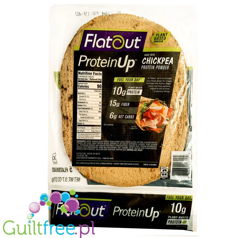Flatout ProteinUP Flatbread - proteinowe wrapy niskowęglowodanowe 10g białka & 6g węglowodanów - Image 2
