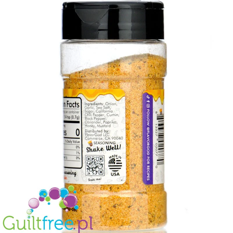 Flavor God Honey BBQ Rub - bezcukrowa naturalna posypka do panierowania mięs i przyprawa do gotowych potraw - Image 3
