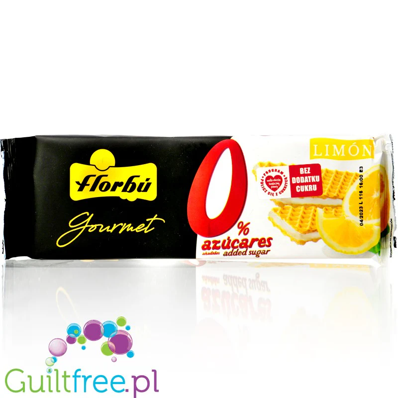 Florbu Barquillo Limón - wafelki bez cukru z kremem cytrynowym, z ksylitolem