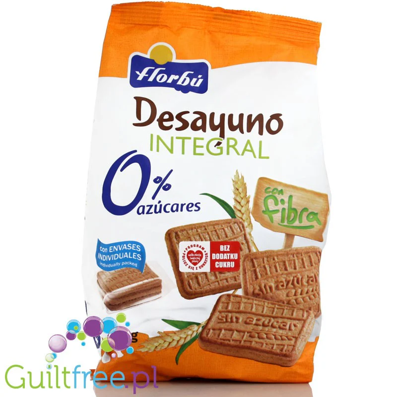 Florbu herbatniki zbożowe bez cukru z błonnikiem 350g