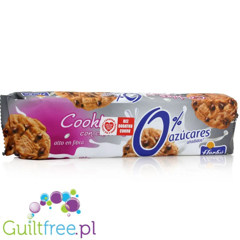 Florbu Chocolate Chip cookies - kruche ciastka bez cukru z kawałkami czekolady - Image 2