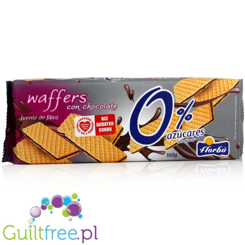 Florbu wafelki bez cukru z kremem kakaowym