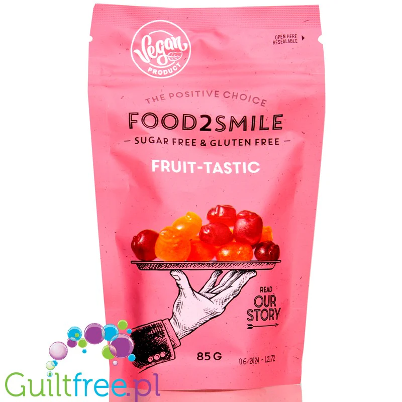 Food2Smile Fruit-Tastic - MEGA niskokaloryczne błonnikowe żelki bez cukru