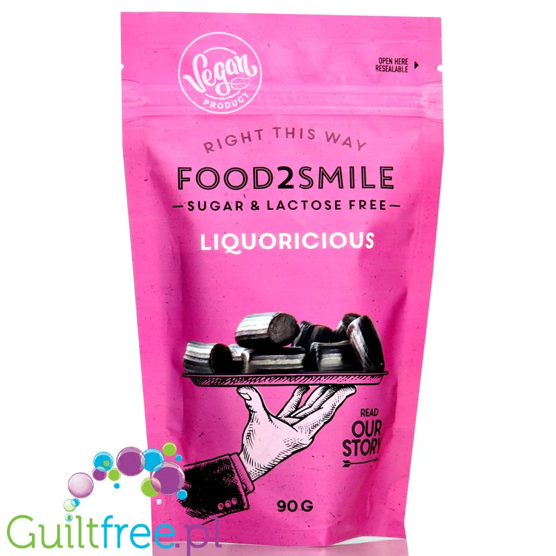 Food2Smile Liqueurious - lukrecjowe żelki bez cukru i żelatyny (wegańskie)