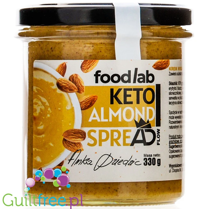 FoodLab by Anka Dziedzic KETO Almond SpreAD - krem migdałowy bez dodatku cukru z erytrolem