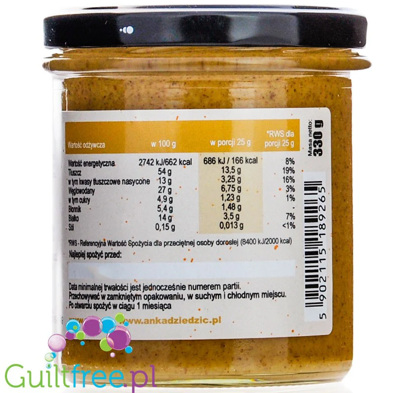 FoodLab by Anka Dziedzic KETO Almond SpreAD - krem migdałowy bez dodatku cukru z erytrolem - Image 2