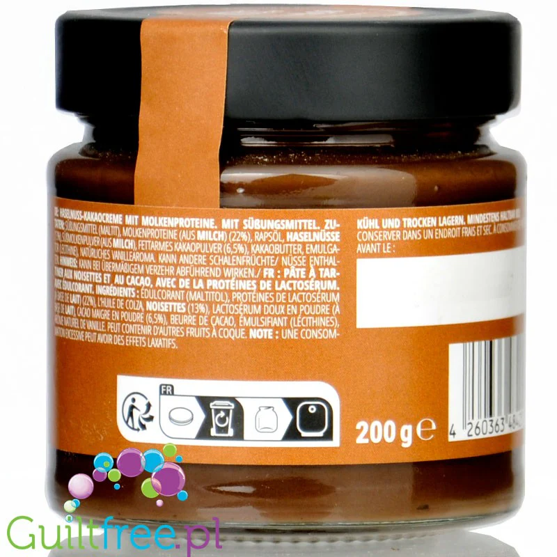 Foodspring Protein Cream Hazelnut - krem proteinowy czekoladowy z orzechami laskowymi bez dodatku cukru - Image 3