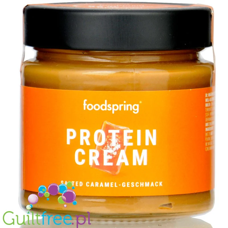 Foodspring Protein Cream Salty Caramel - krem proteinowy bez dodatku cukru o smaku solonego karmelu 20g białka