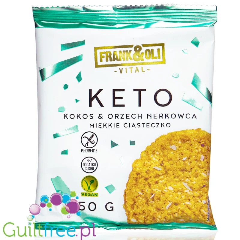 Frank & Oli Vital KETO Kokos & Nerkowiec miękkie wegańskie ciastko