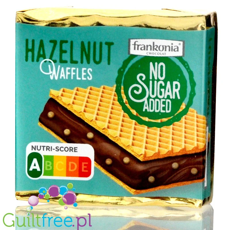 Frankonia Chocolat Hazelnut Waffle 9-pak (al la Hanuta bez cukru) - wafle z kremem kakaowo-orzechowym 76kcal - Image 2