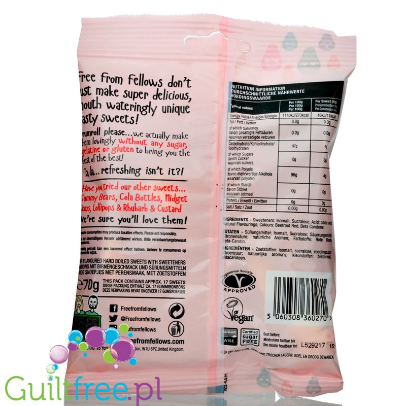 Free From Fellows Pear Drops - gruszkowe cukierki bez cukru - Image 2