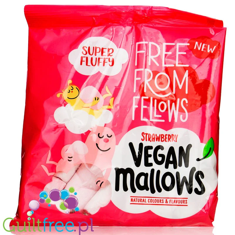 Free From Fellows Strawberry Vegan Marshmallow  - wegańskie truskawkowe pianki marshmallow