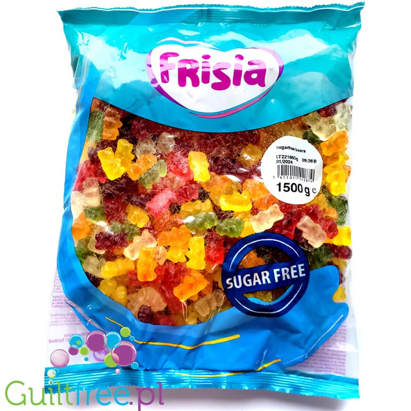 Frisia Bears sugarfree 1,5KG - żelki misie bez cukru, gigapaka XXL