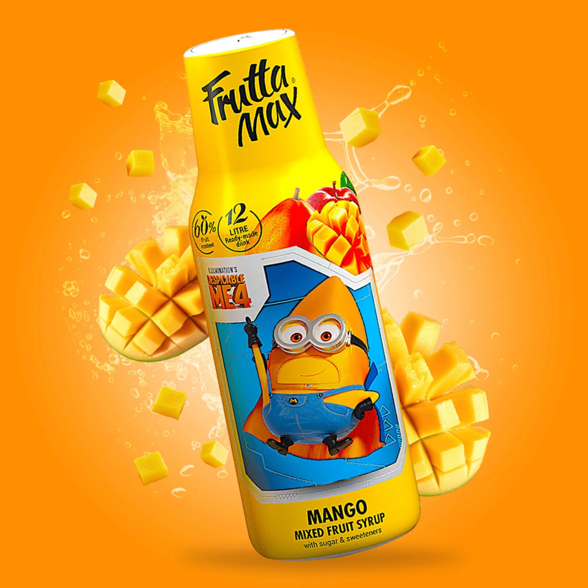FruttaMax Light Fruit Syrup Mango 500ml / 12L - syrop owocowy do Sodastream obniżona zawartość cukru - Image 3