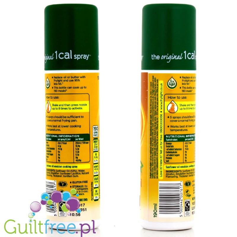 Fry Light Sunflower Oil - Olej słonecznikowy w spray'u 1kcal - Image 3