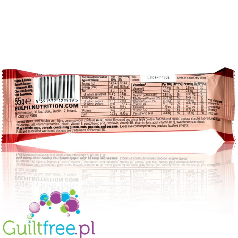 Fulfil Chocolate & Caramel baton proteinowy z witaminami - Image 2