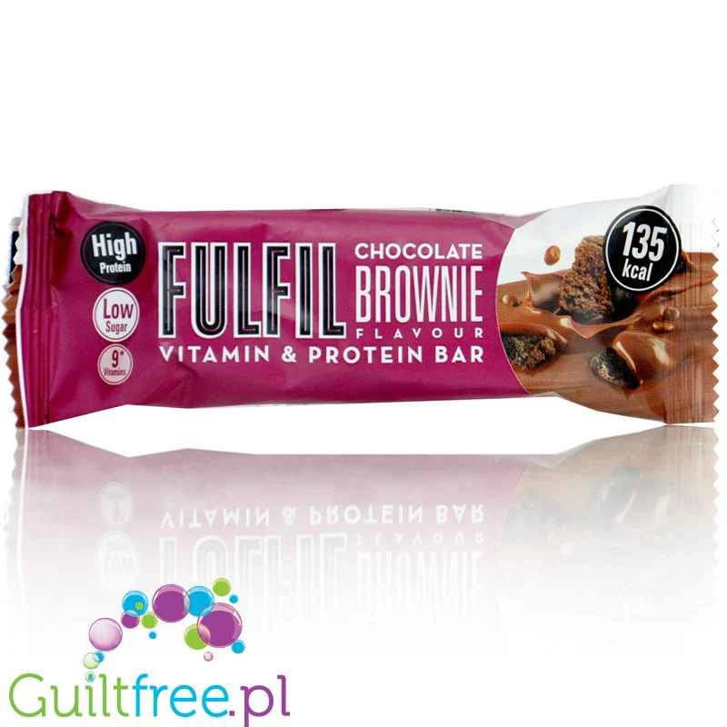 Fulfil Protein Chocolate Brownie 135kcal - baton proteinowy z witaminami, smak czekoladowe brownie