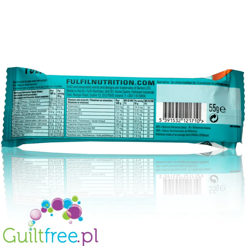 Fulfil Chocolate Salted Caramel baton proteinowy z witaminami (Solony Karmel & Mleczna Czekolada) - Image 2