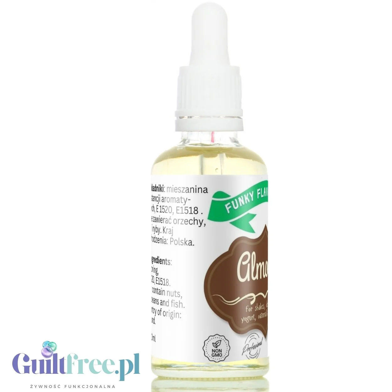 Funky Flavors Basic Almond 30ml - Migdał - kropelki aromatyczne bez cukru, słodzików i kalorii - Image 5