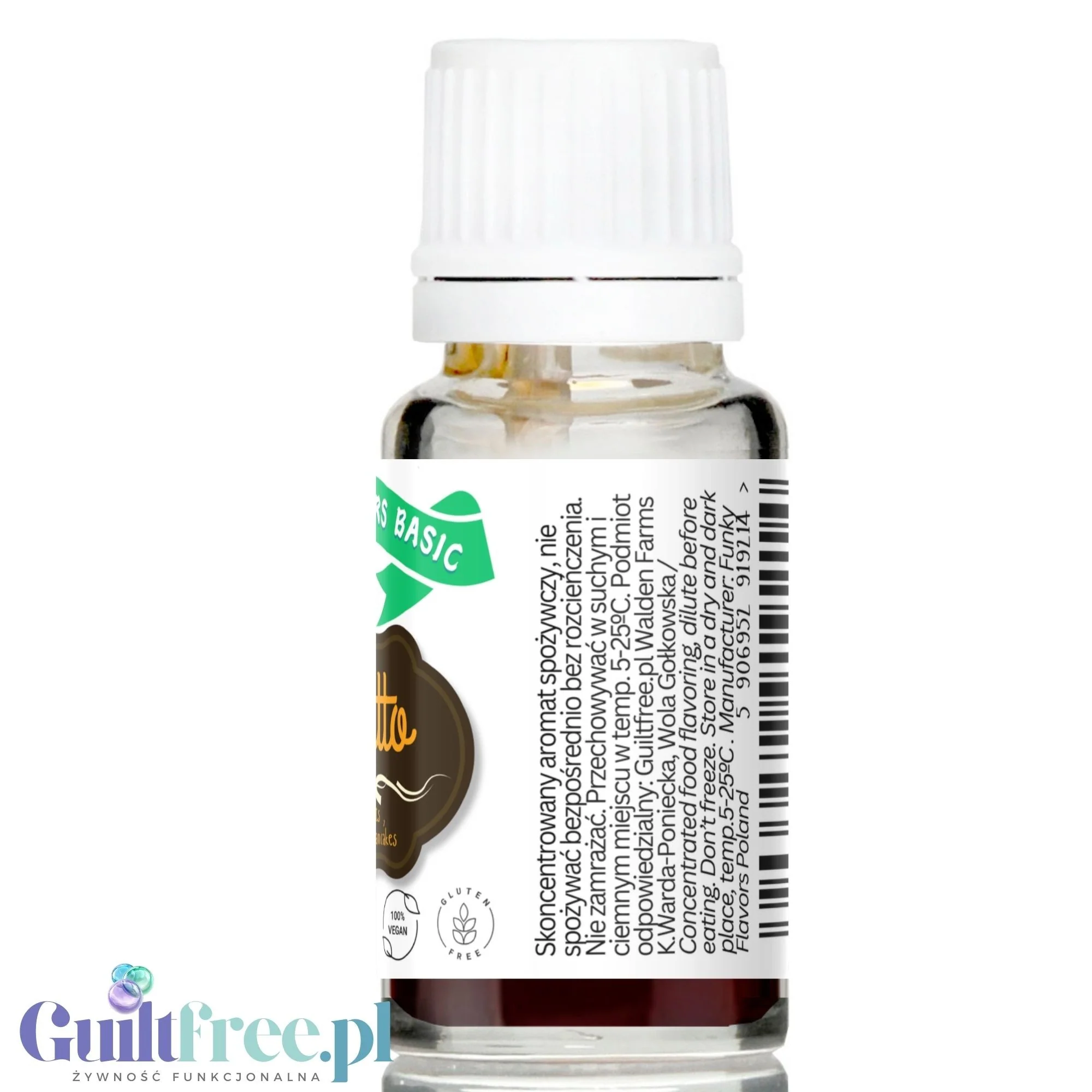 Funky Flavors Basic Amaretto 10ml: kropelki aromatyczne do kawy bez cukru, słodzików i kalorii - Image 4
