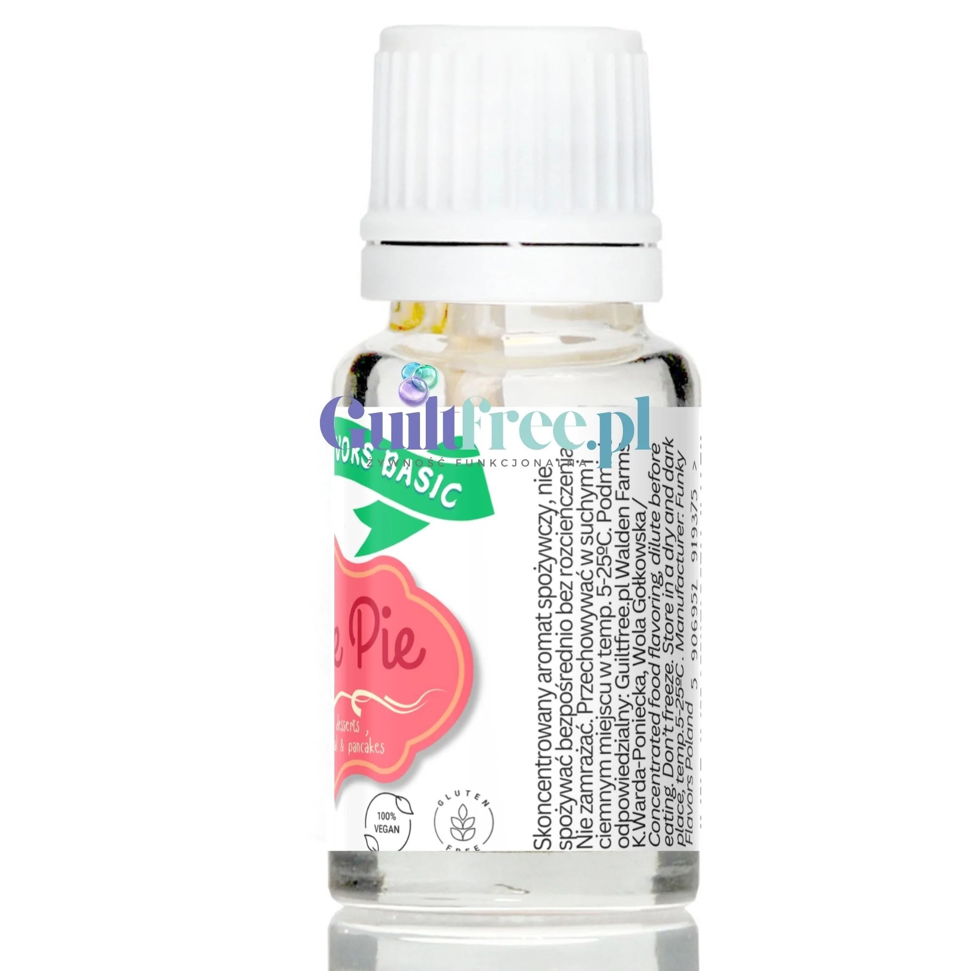 Funky Flavors Basic Apple Pie 10ml - szarlotkowe kropelki aromatyzujące do posiłków, bez cukru i słodzików - Image 3