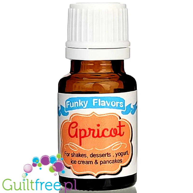 Funky Flavors Basic Apricot 10ml - morelowe kropelki aromatyzujące bez cukru, słodzików i tłuszczu - Image 2
